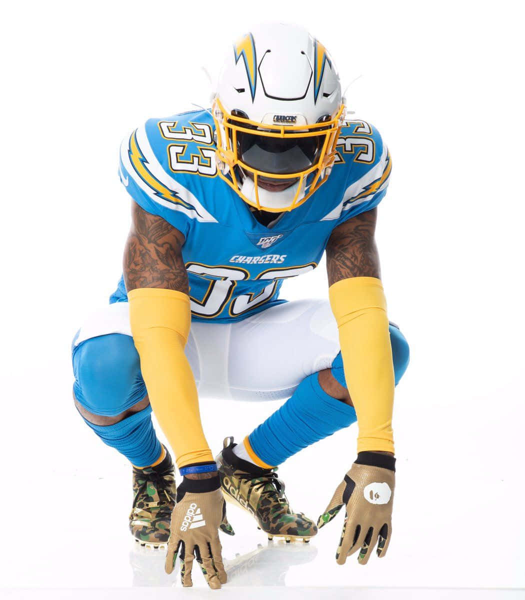 Derwin James Los Angeles Chargers Eyeshield Background