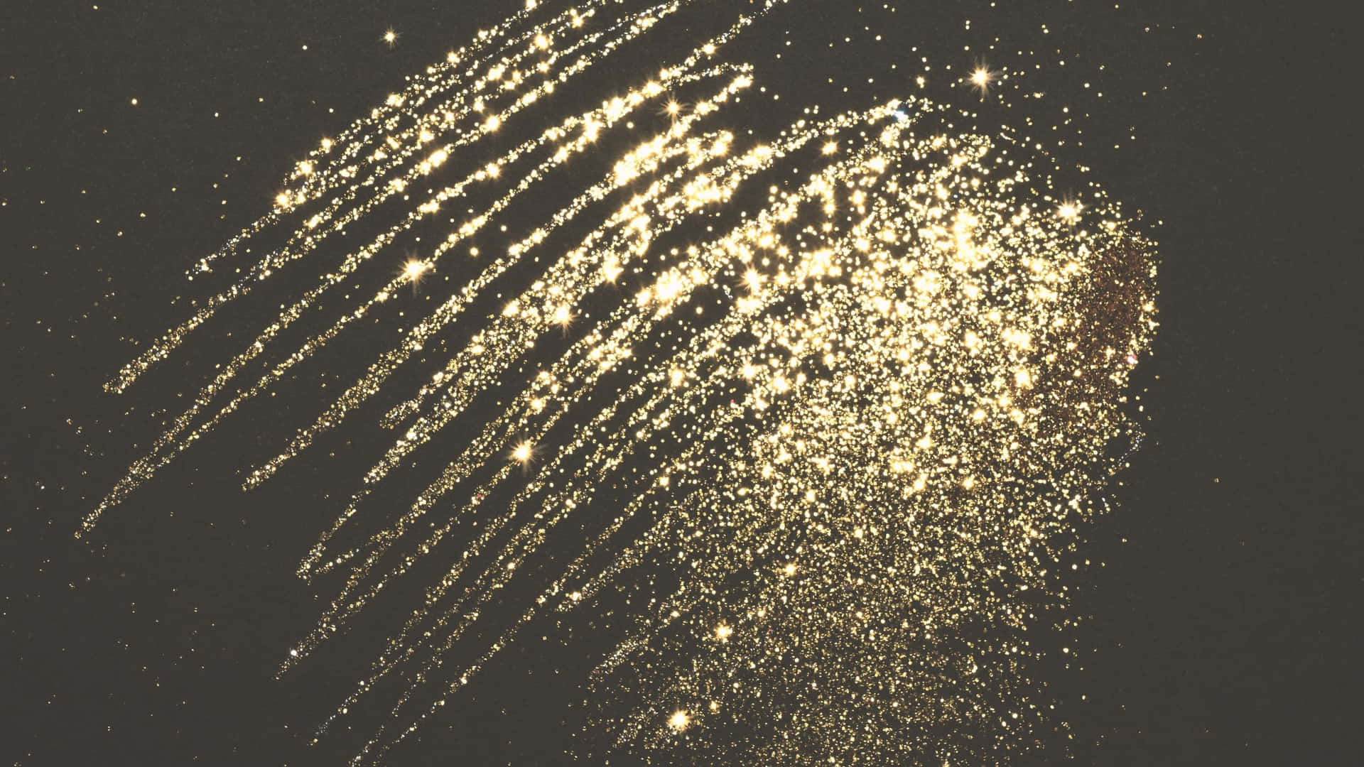 Desaturated Black And Gold Glitter Background