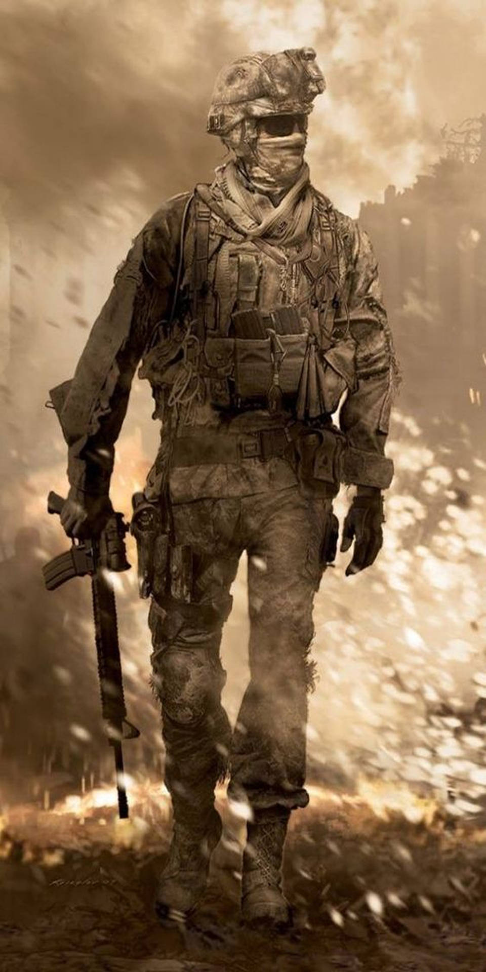 Desaturated Call Of Duty Phone Background