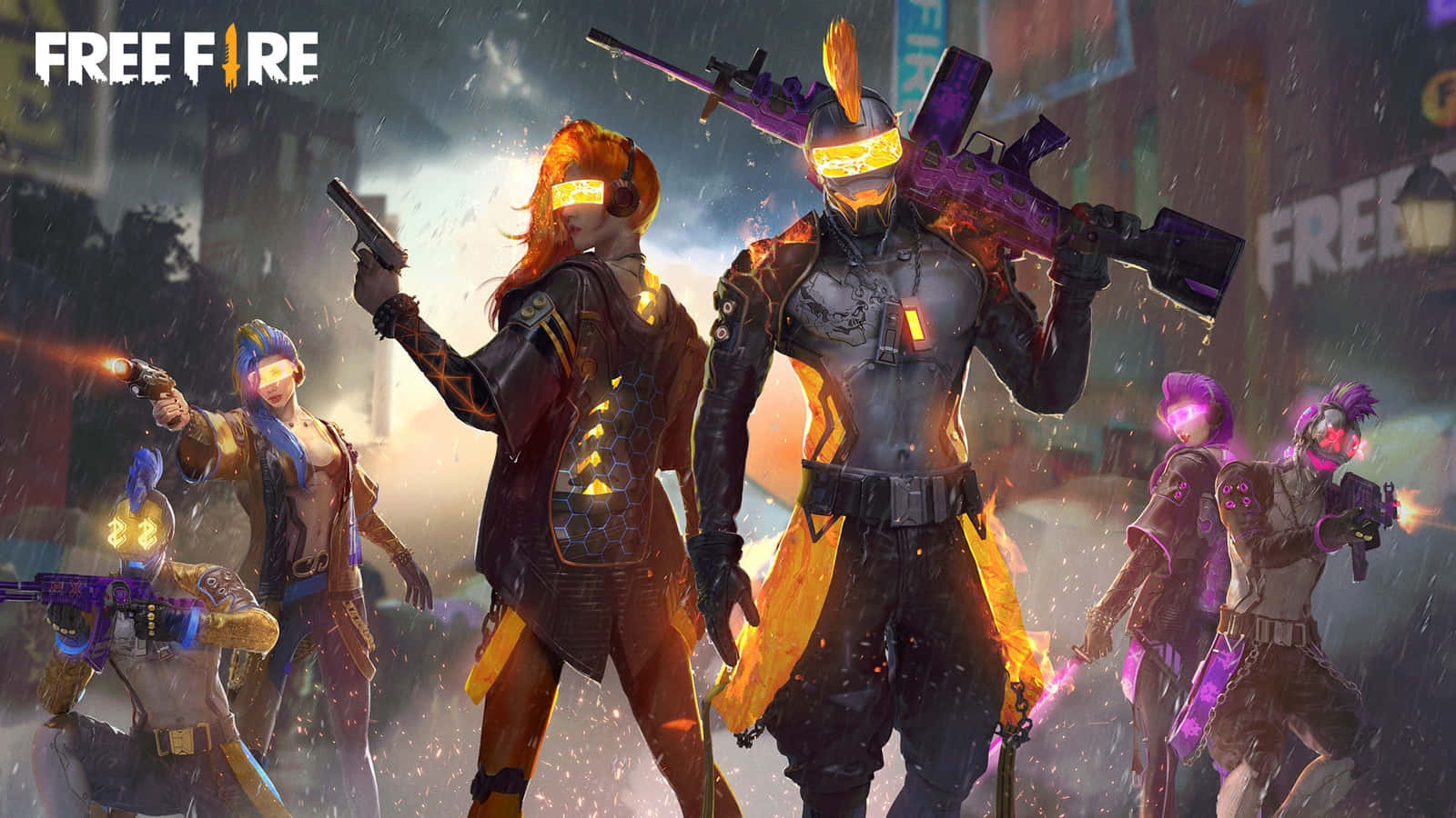 Descend Into The Future With The New Free Fire Chrono Character Background
