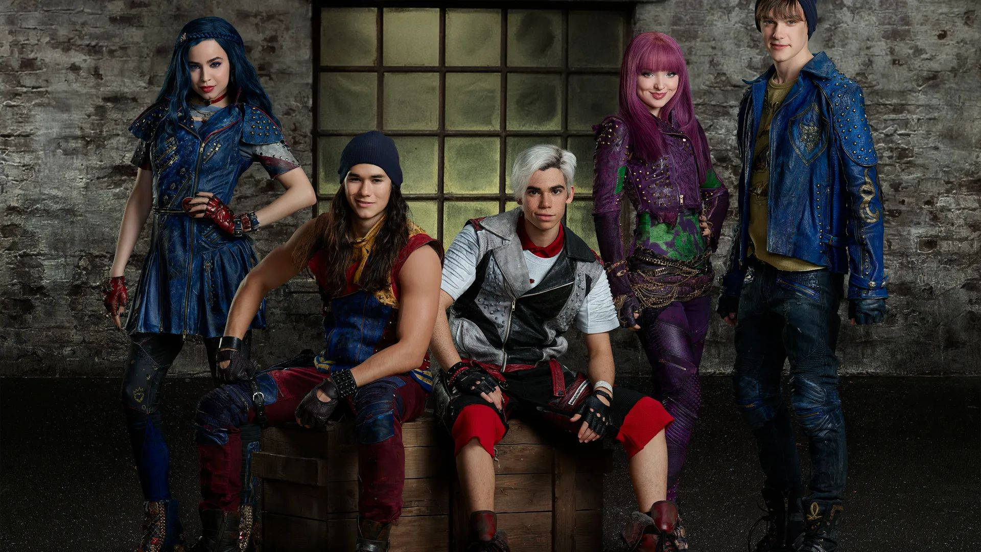 Descendants 2 Characters In Window Background