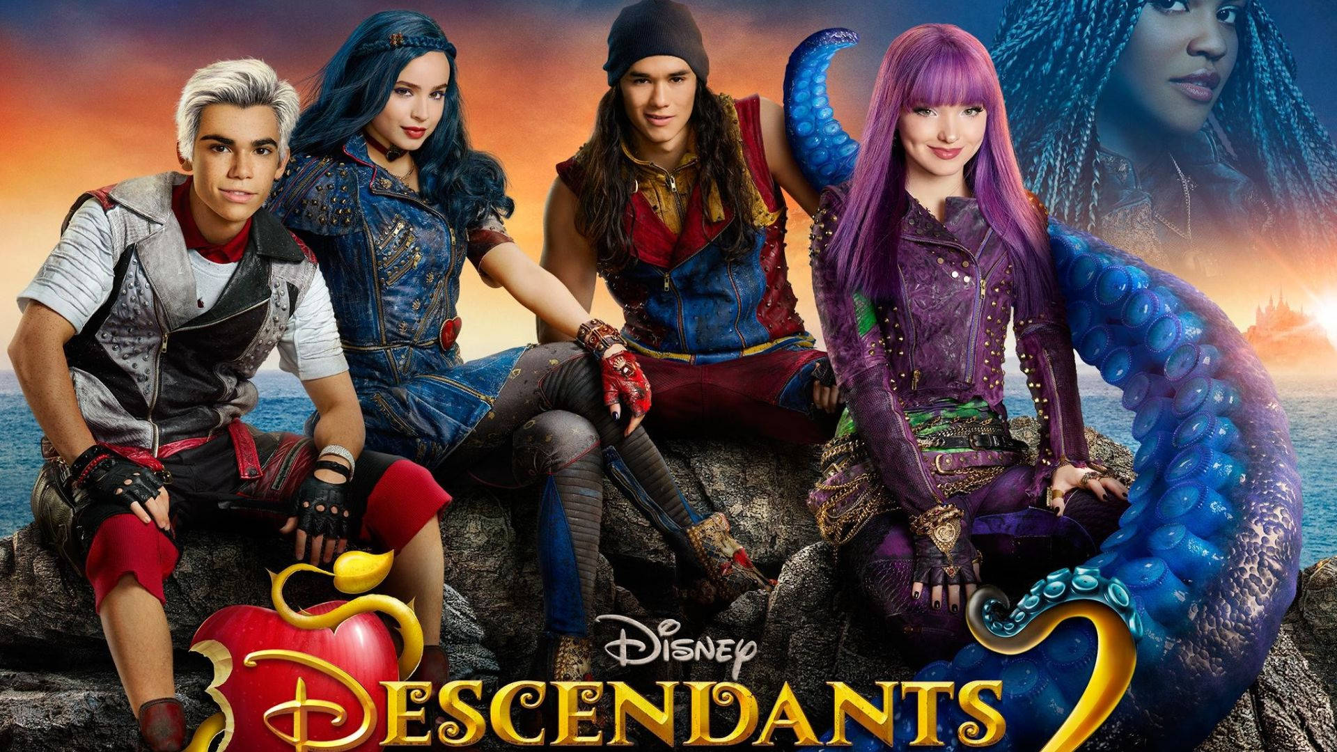 Descendants 2 On A Sea Background