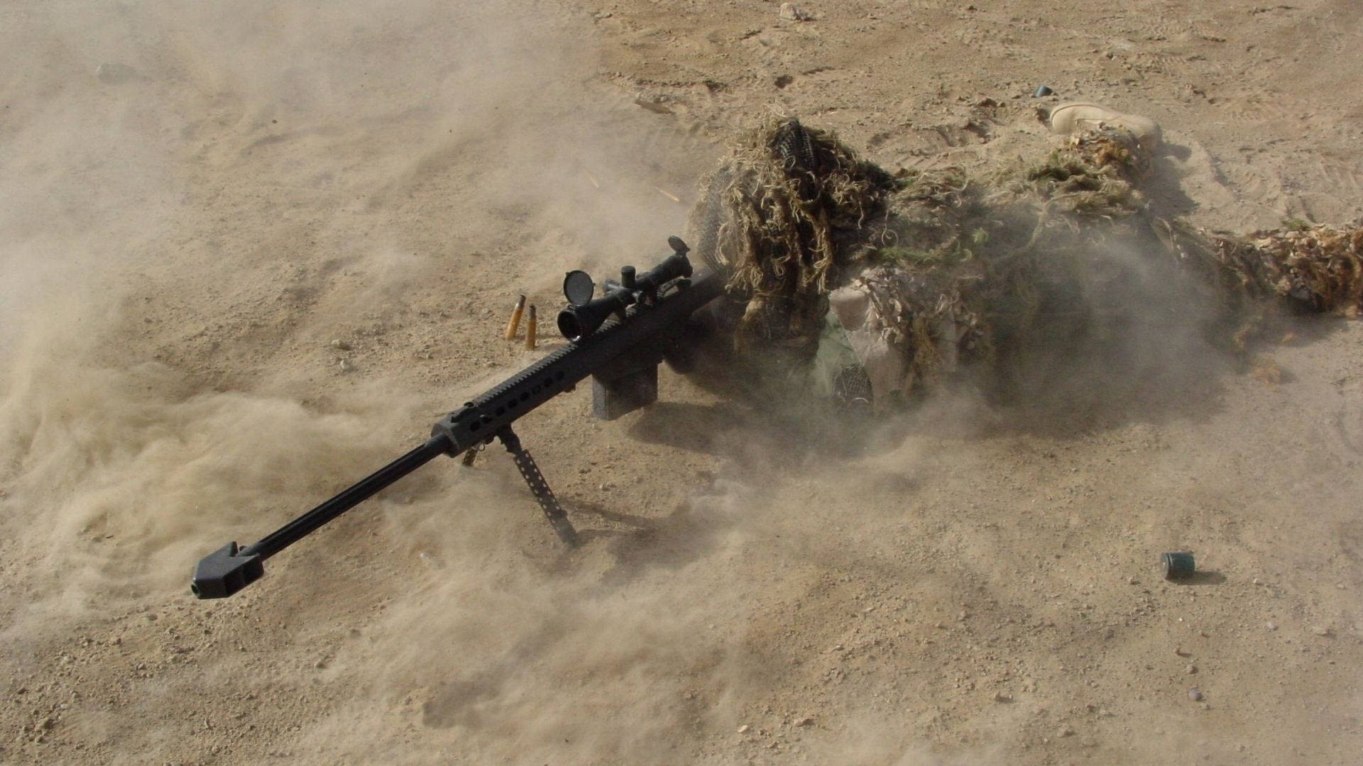 Desert Camouflage Sniper Background