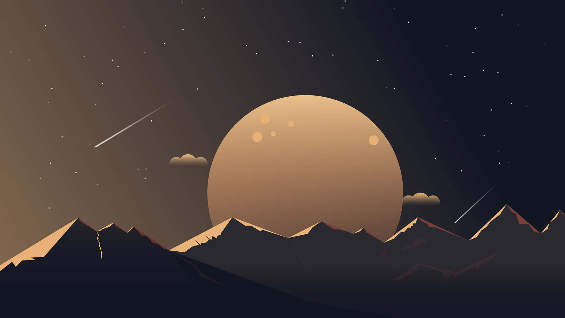 Desert_ Night_ Skyline_4 K_ Art Background