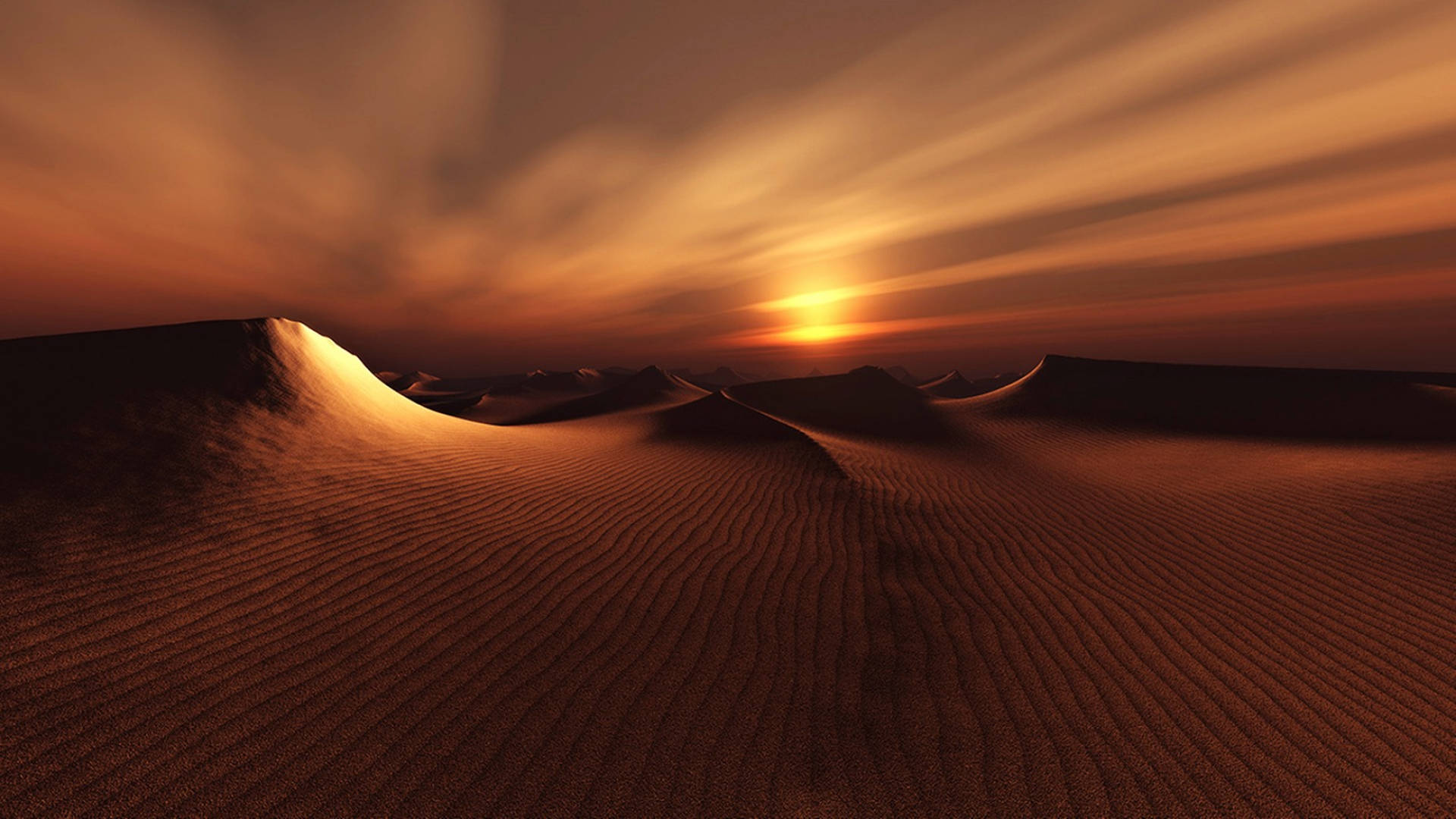 Desert Sunset Desktop Background