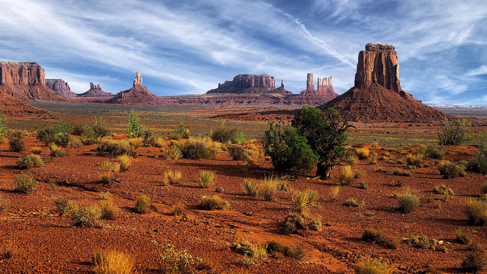 Desert View Red Rock Formations Background