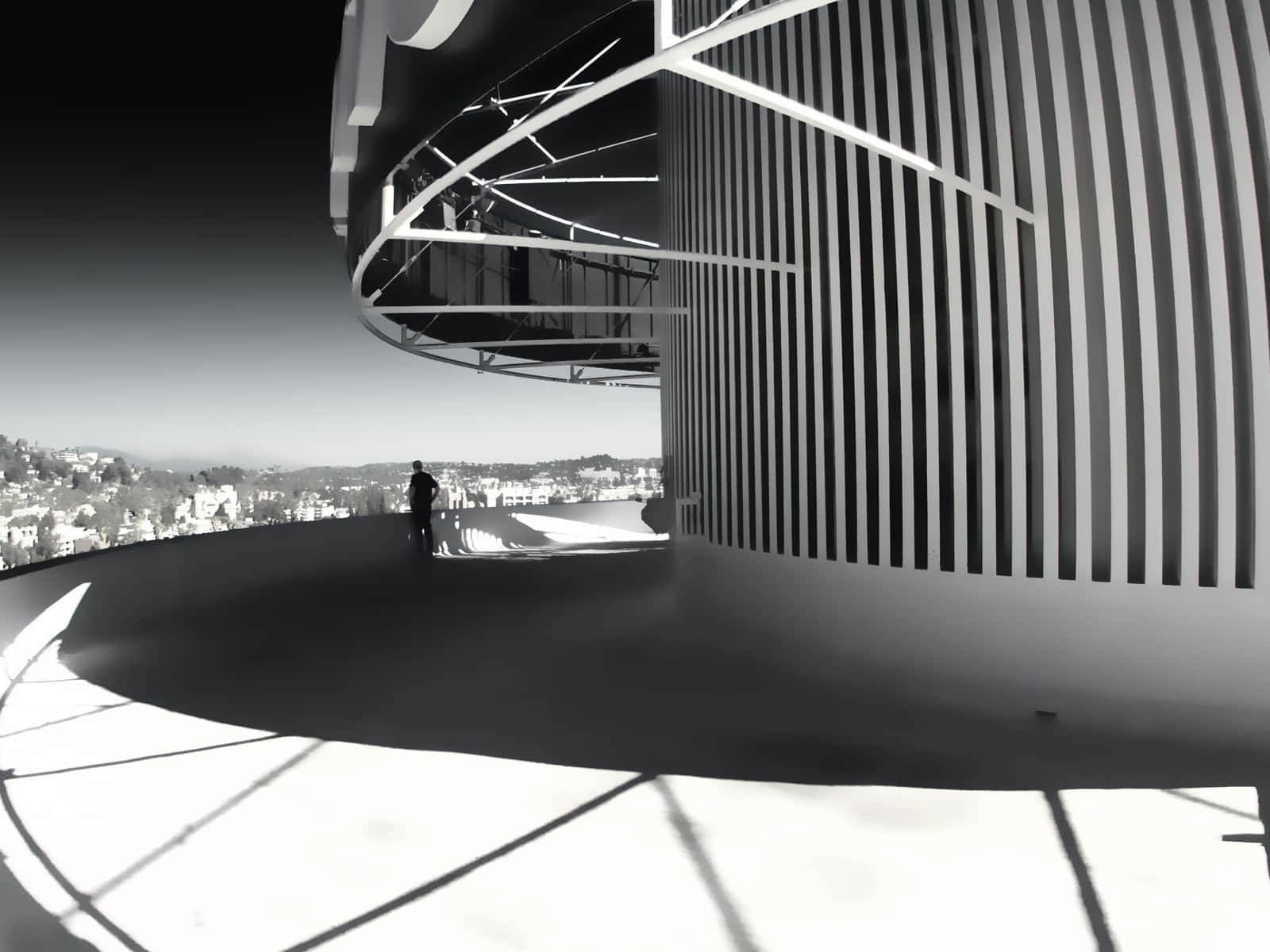 Design On Top Of The Capitol Records Building Background