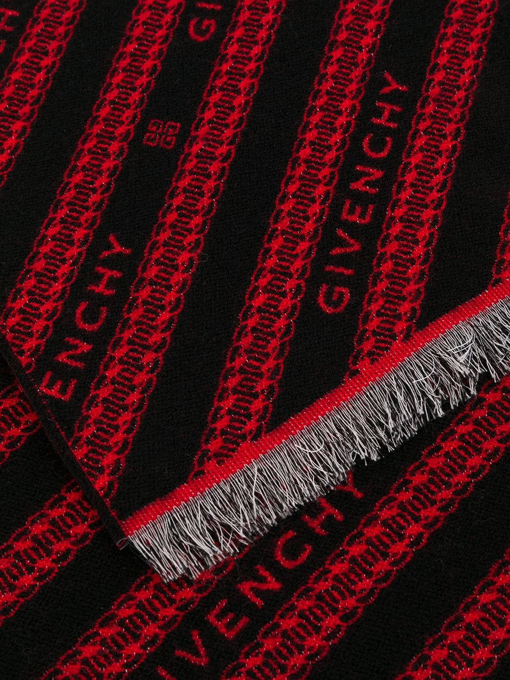 Designer Scarf With Givenchy Logo Background