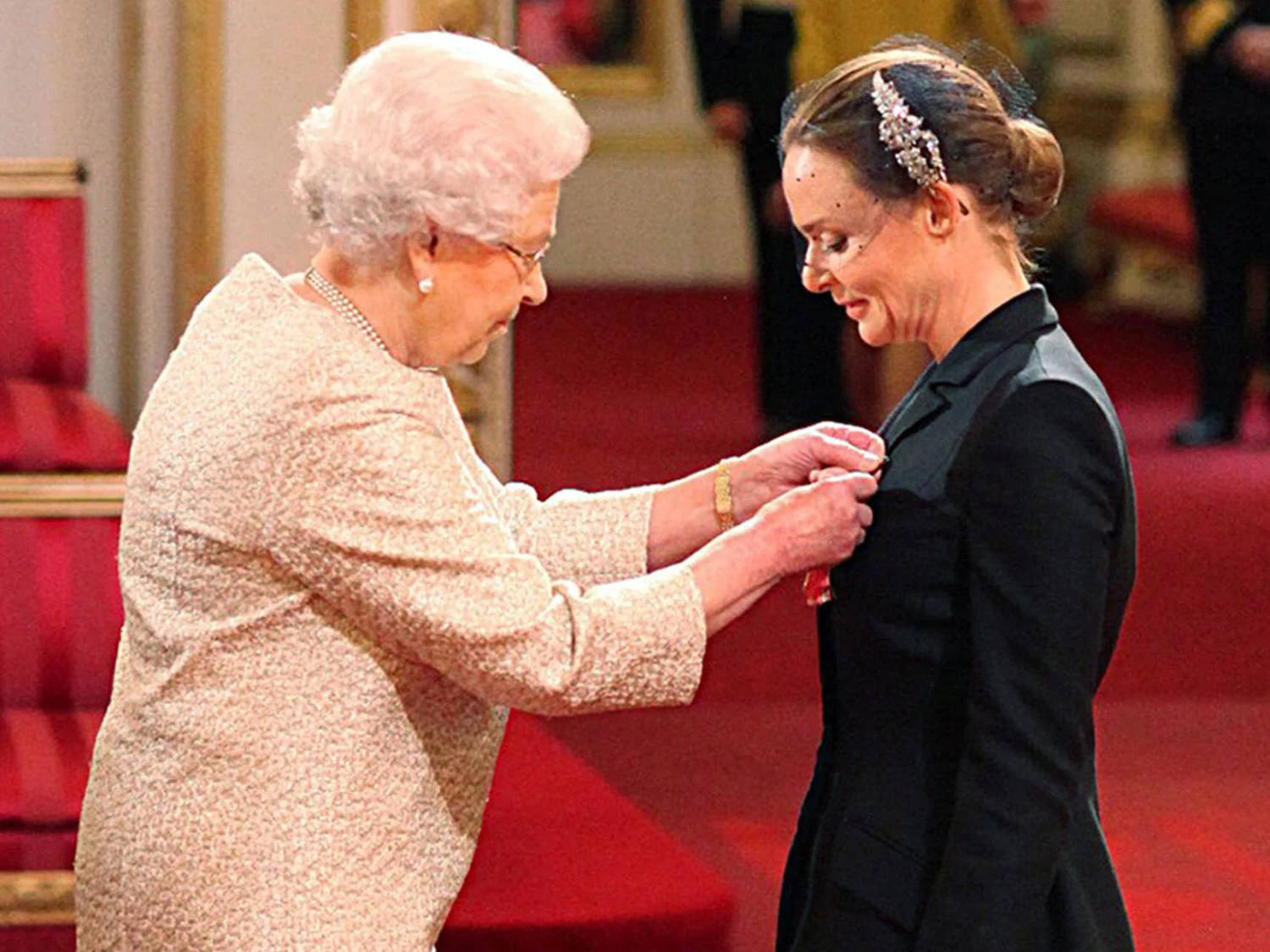 Designer Stella Mccartney Posing With Queen Elizabeth Ii