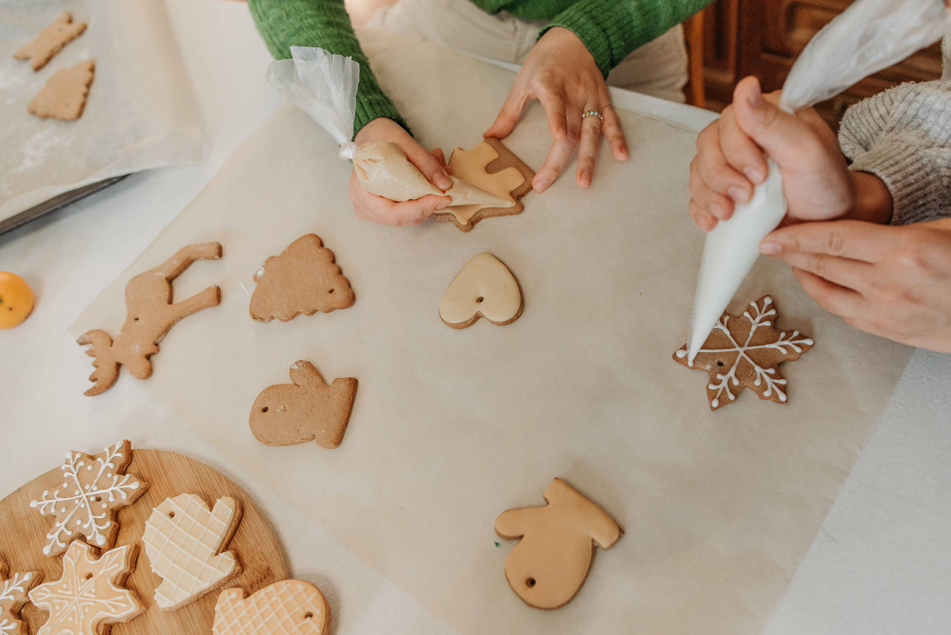 Designing Christmas Cookies Background