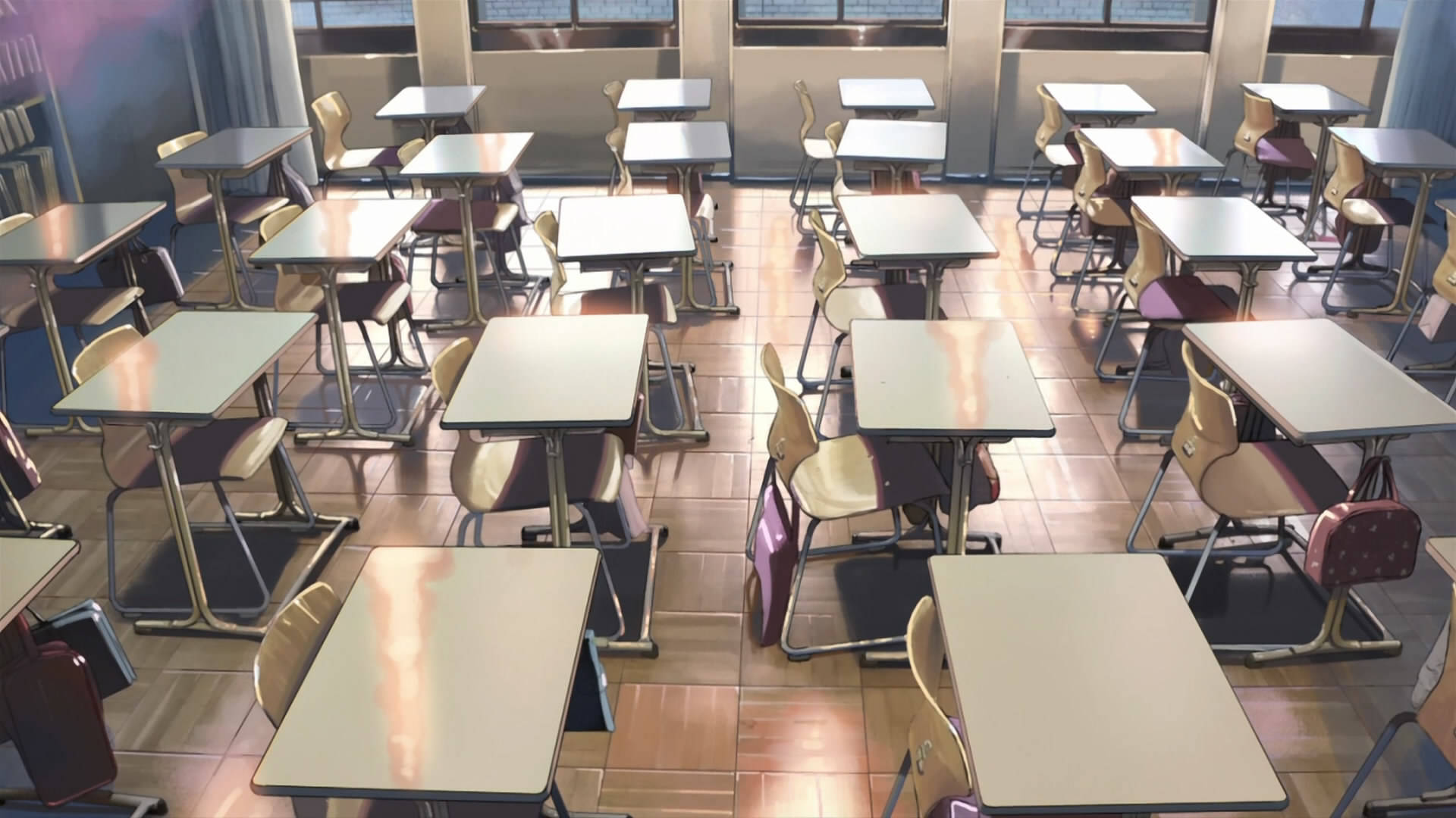 Desks In Anime Classroom