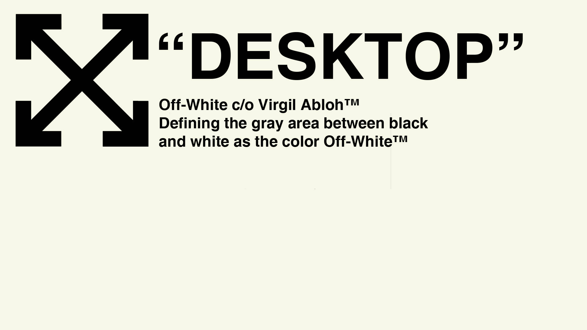 Desktop Off White Logo Background