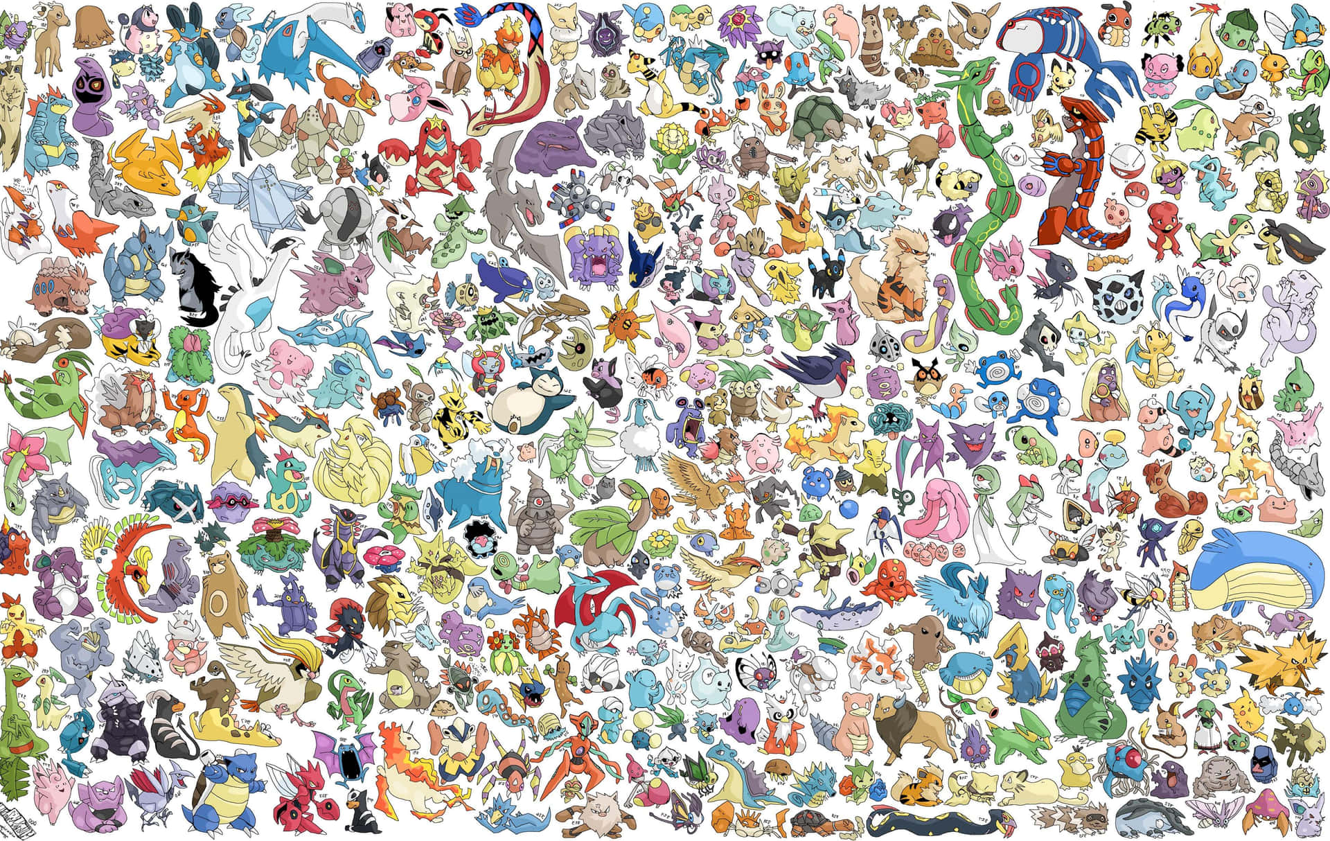Desktop Theme With Every Pokemon Character Background