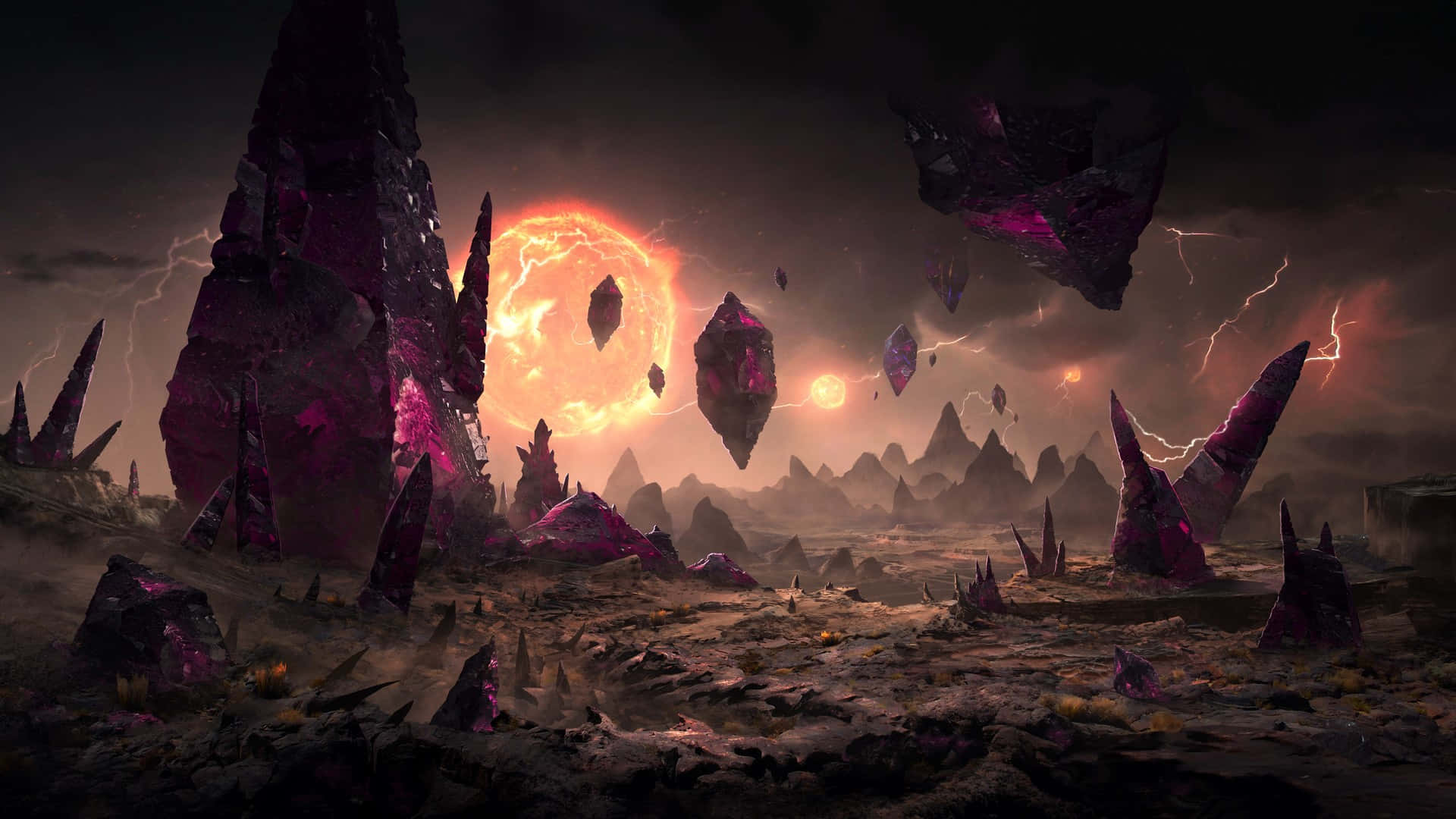 Desolate Alien Planet Background