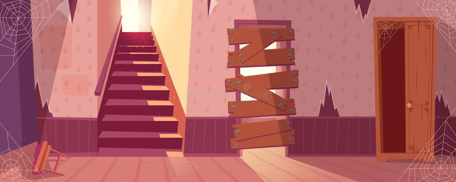 Desolate Cartoon Basement Background
