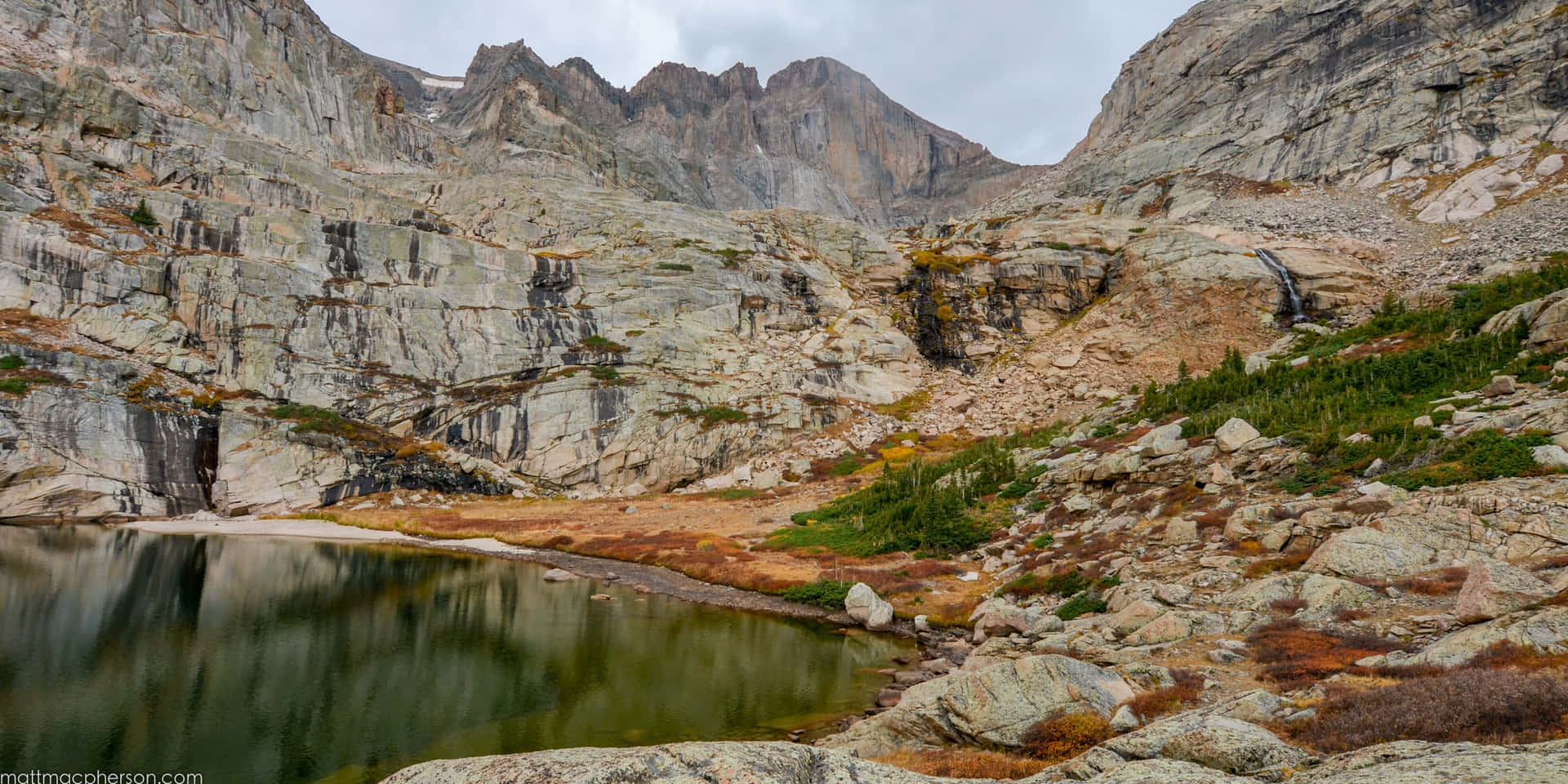 Desolate Mountain Lake Landscape