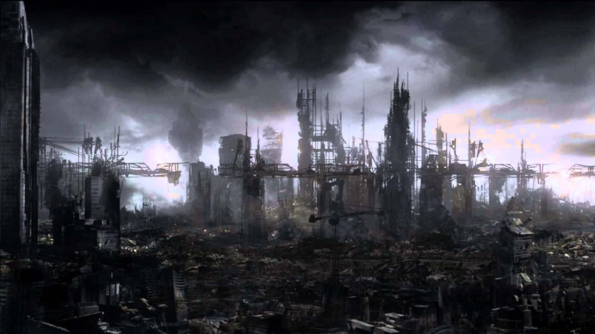 Desolate Wasteland City Background