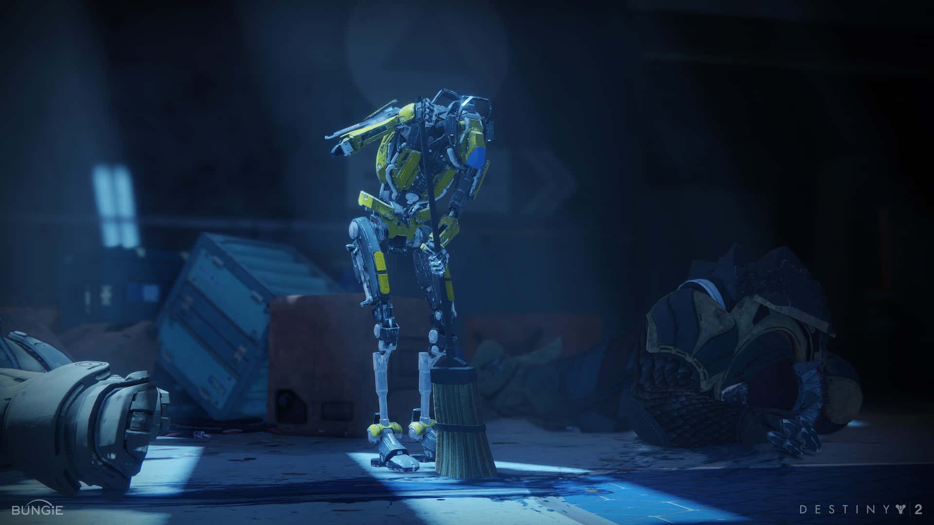 Destiny 2 4k Uhd Robot Sweeping Background