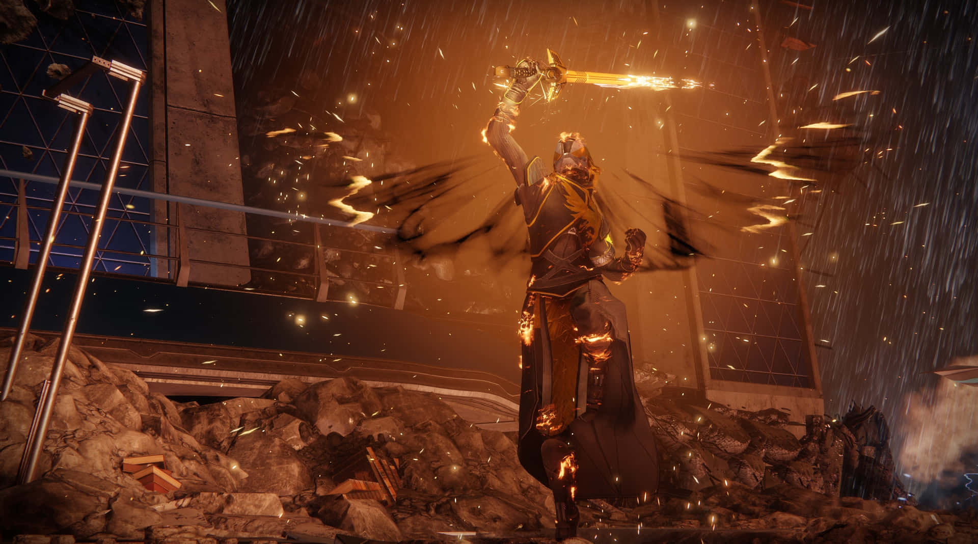 Destiny 2 4k Uhd Warrior Using An Ability Background