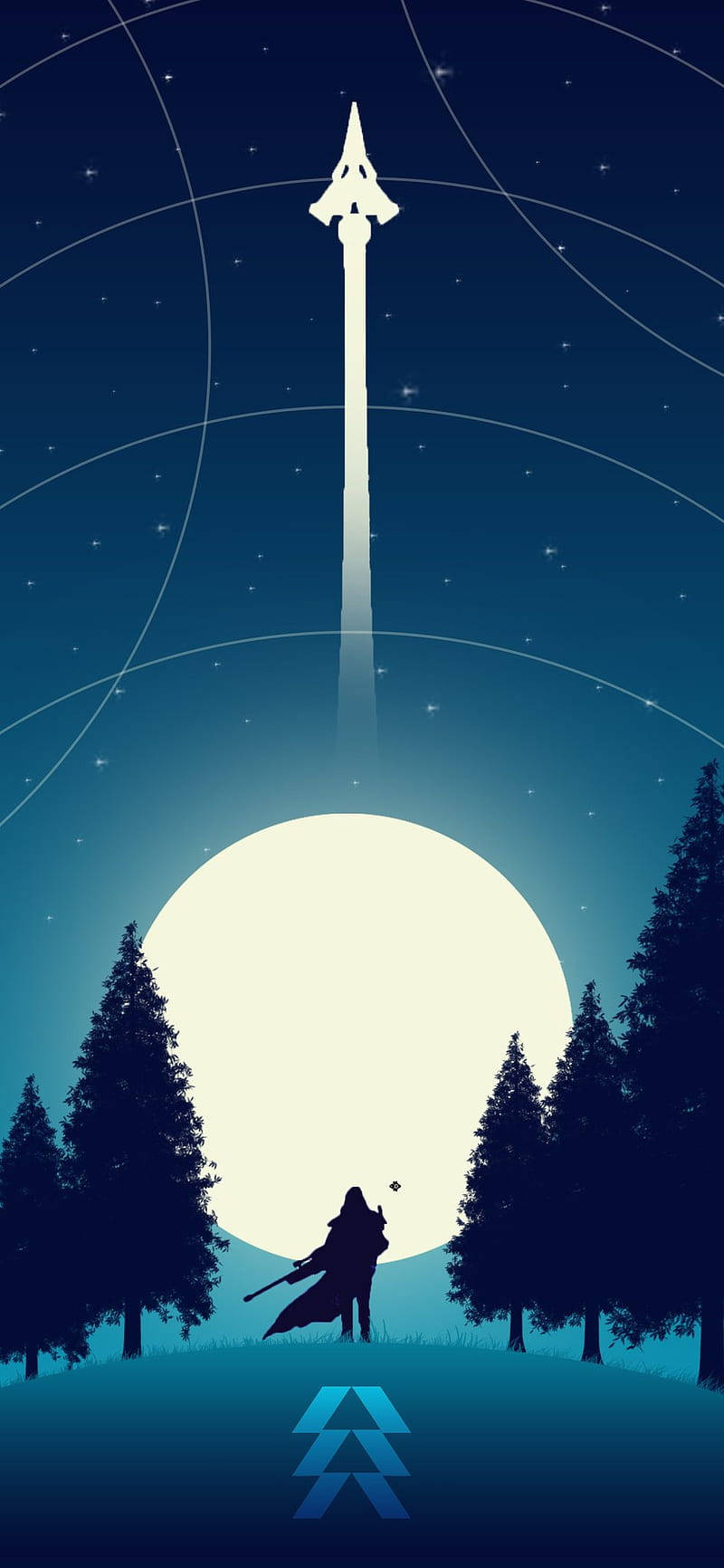 Destiny 2 Iphone Hunter Silhouette Background