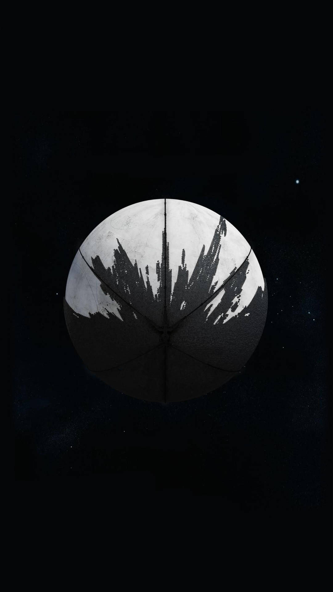 Destiny 2 Iphone Planet Black And White Background