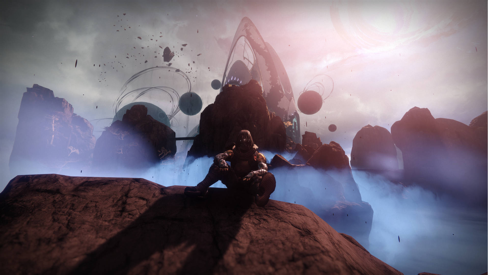 Destiny 4k Guardian On Cliff Background