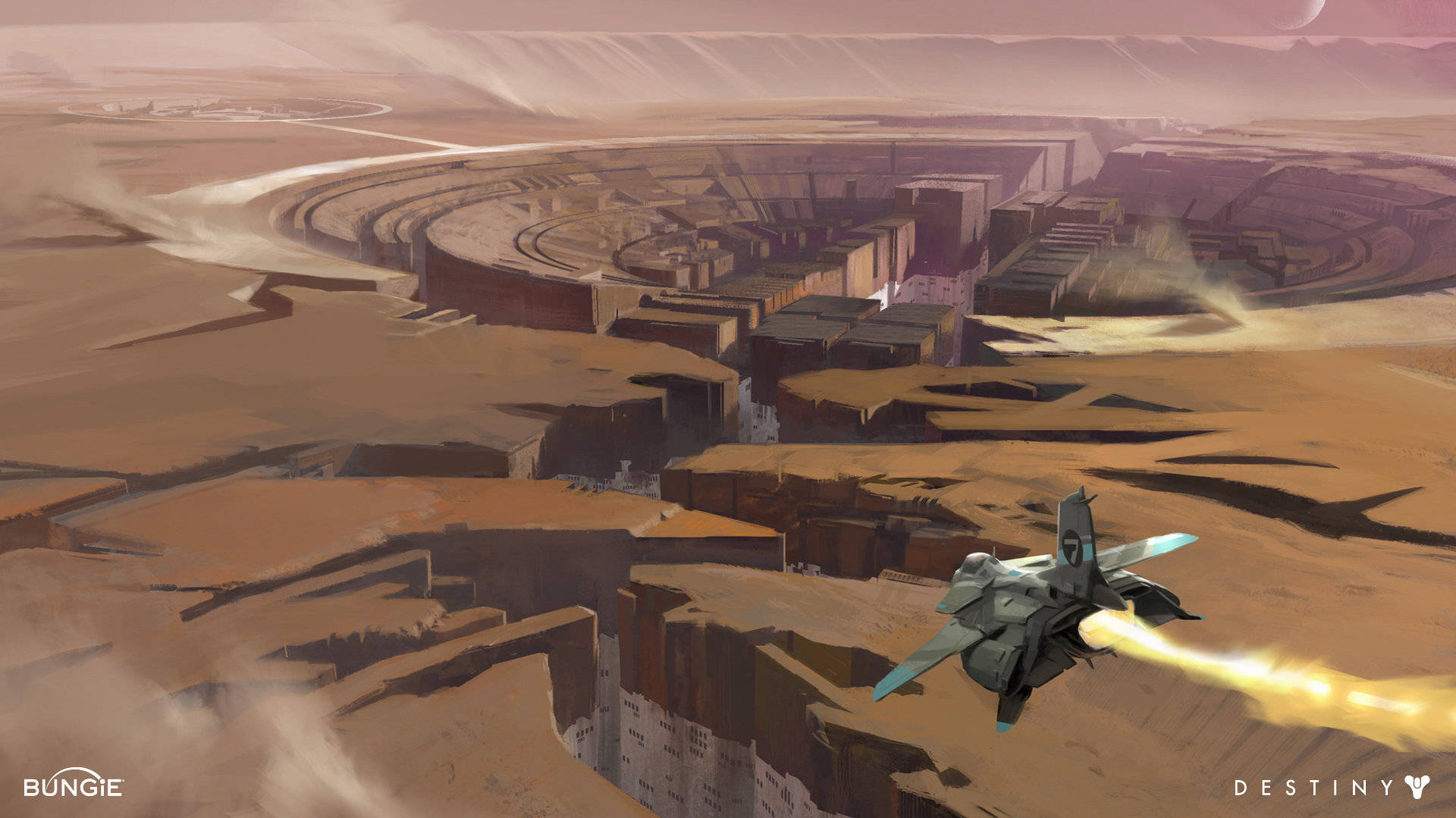 Destiny 4k Mars Sinkhole Cracks Background