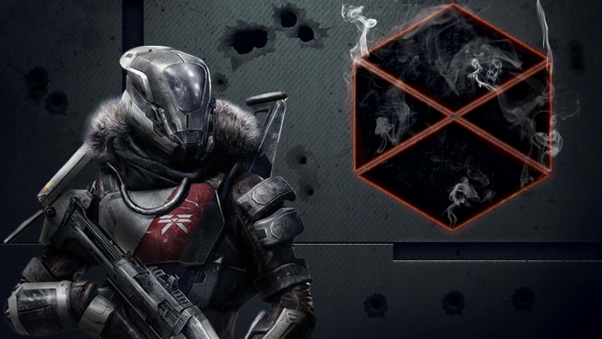 Destiny - A Man With A Gun And A Helmet Background