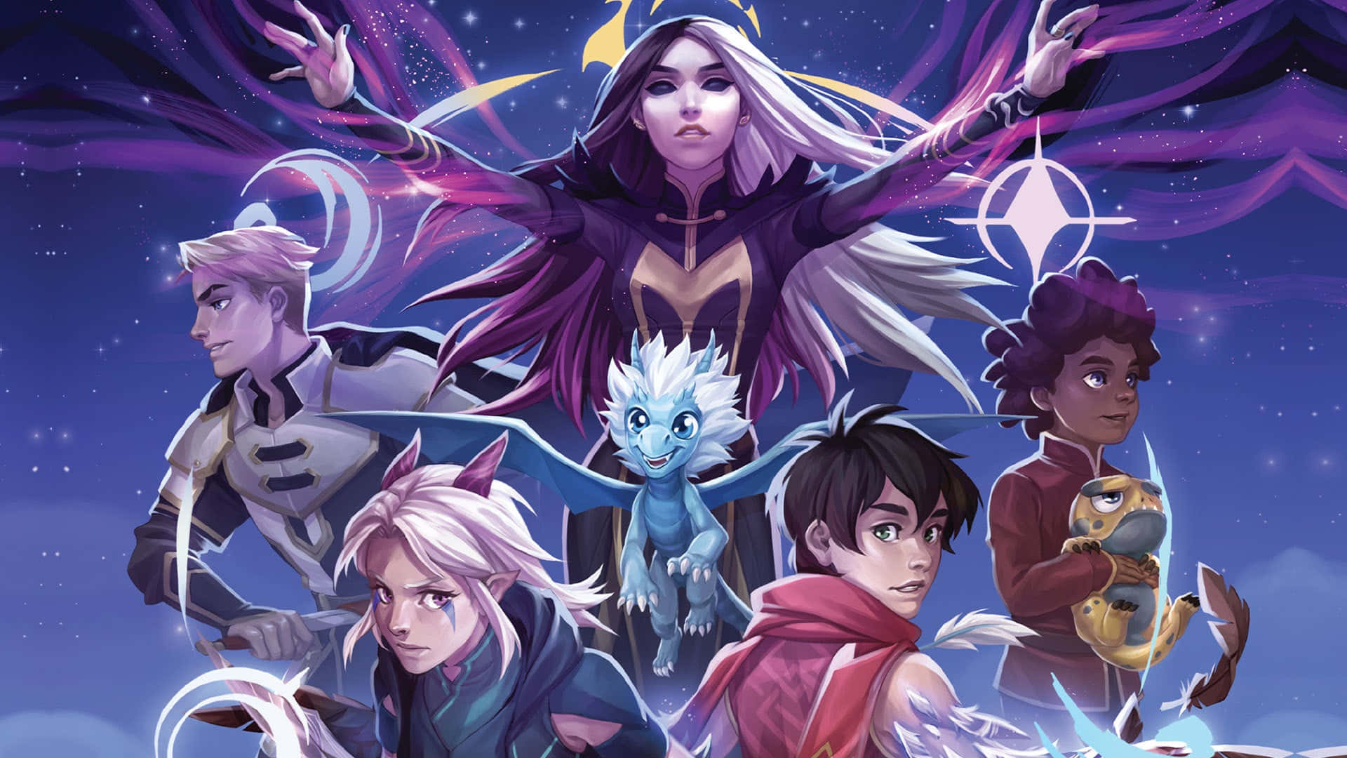 Destiny Awaits Callum, Rayla, And Ezran As They Embark On Their Journey To The Dragon Queen's Domain In The Dragon Prince Series. Background