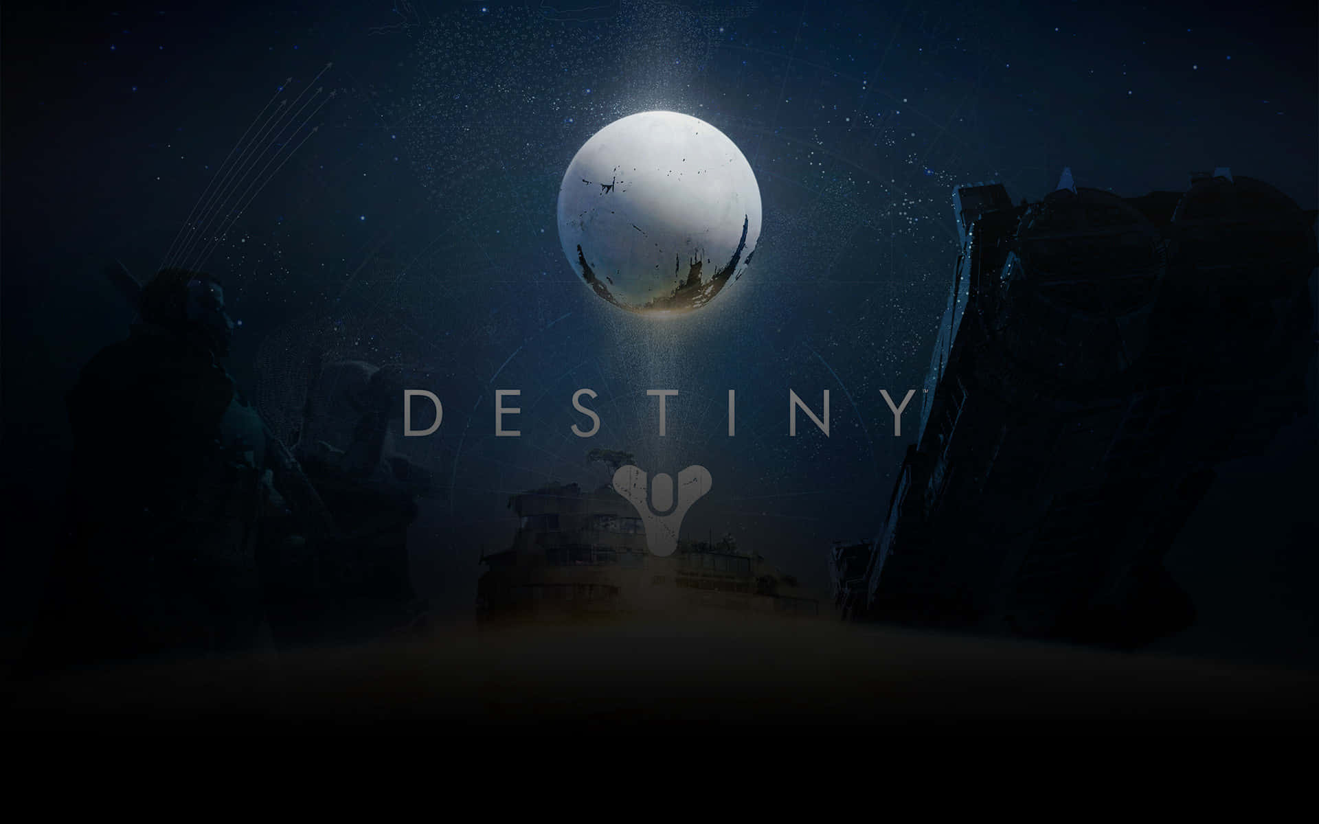 Destiny Logo Dark Moon Background