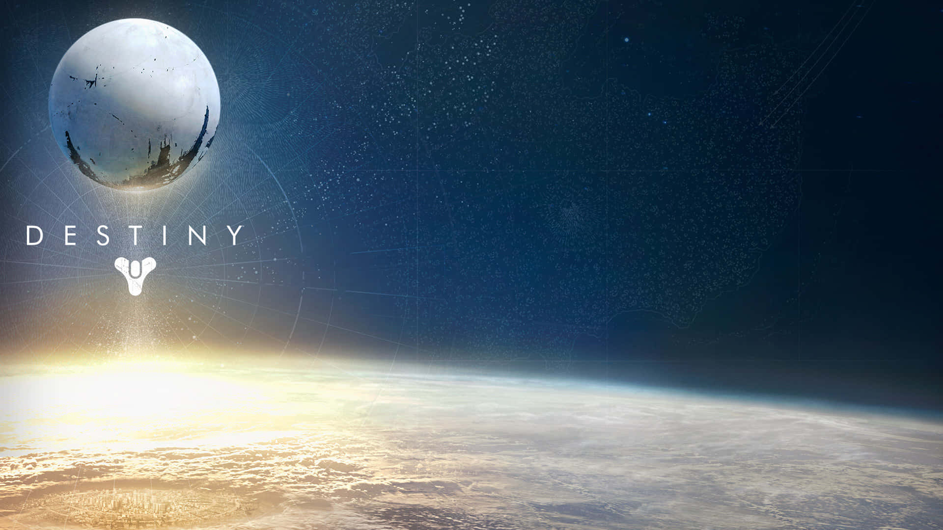 Destiny Logo Earth Background