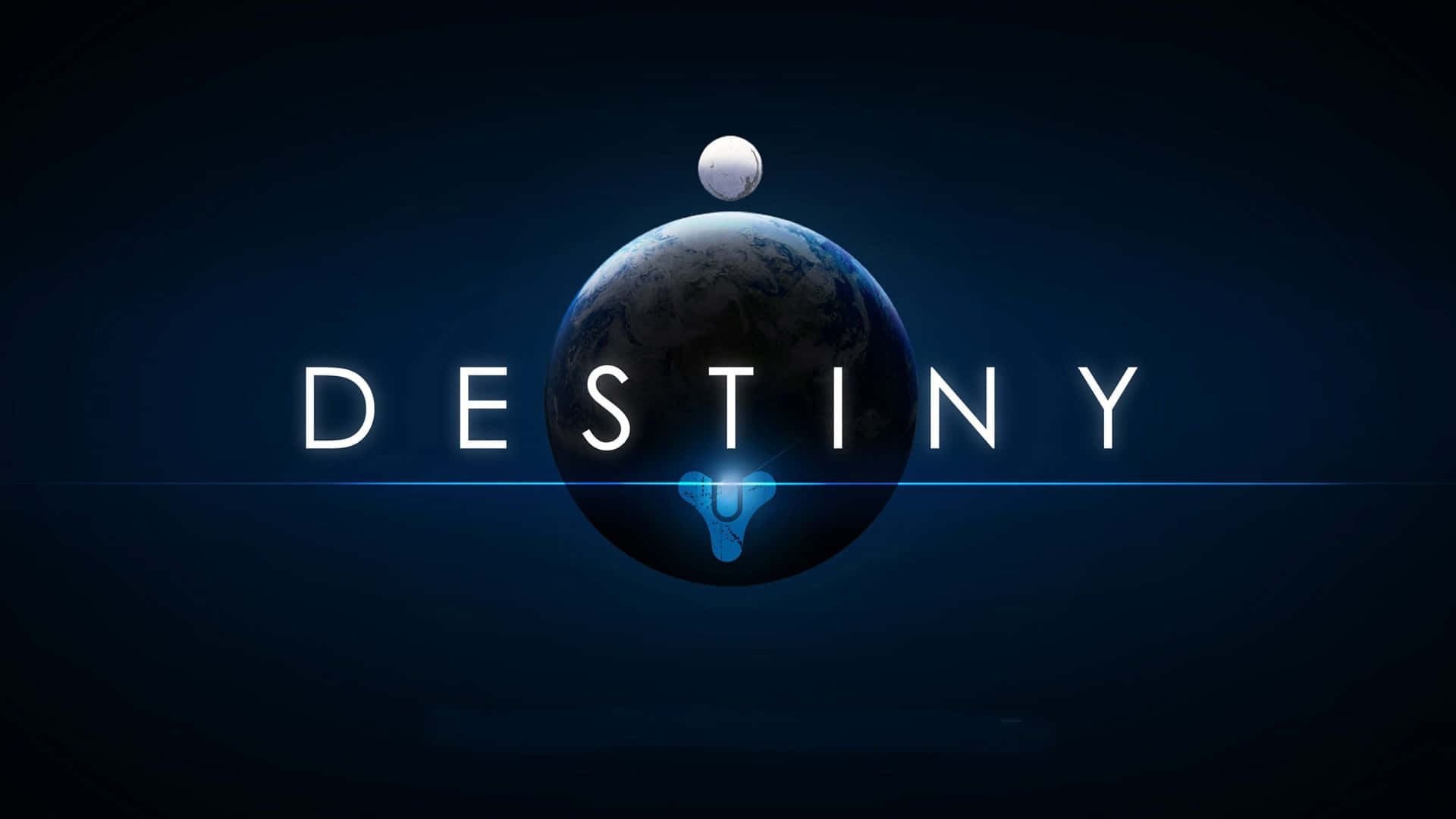 Destiny Logo Earth And Moon Background