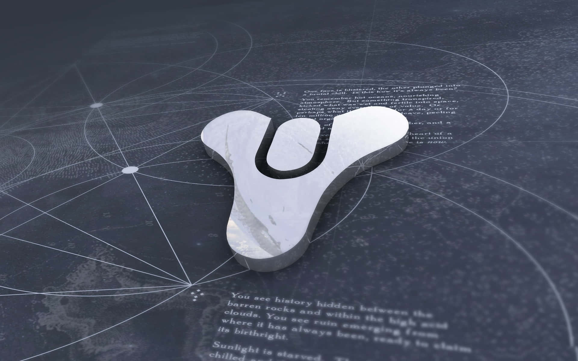 Destiny Logo Silver Emblem Background