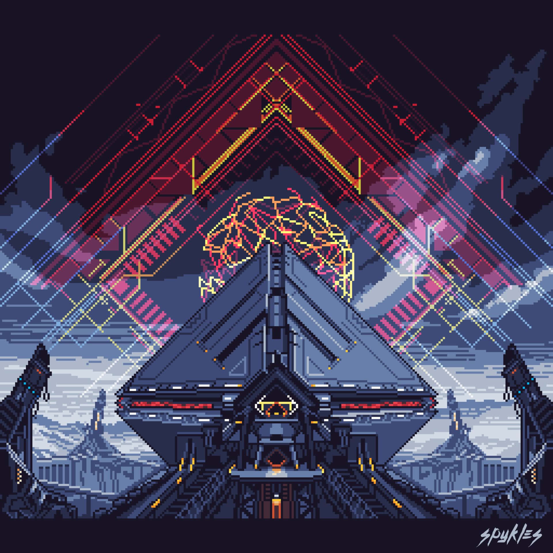 Destiny Space Ship Pixel Art