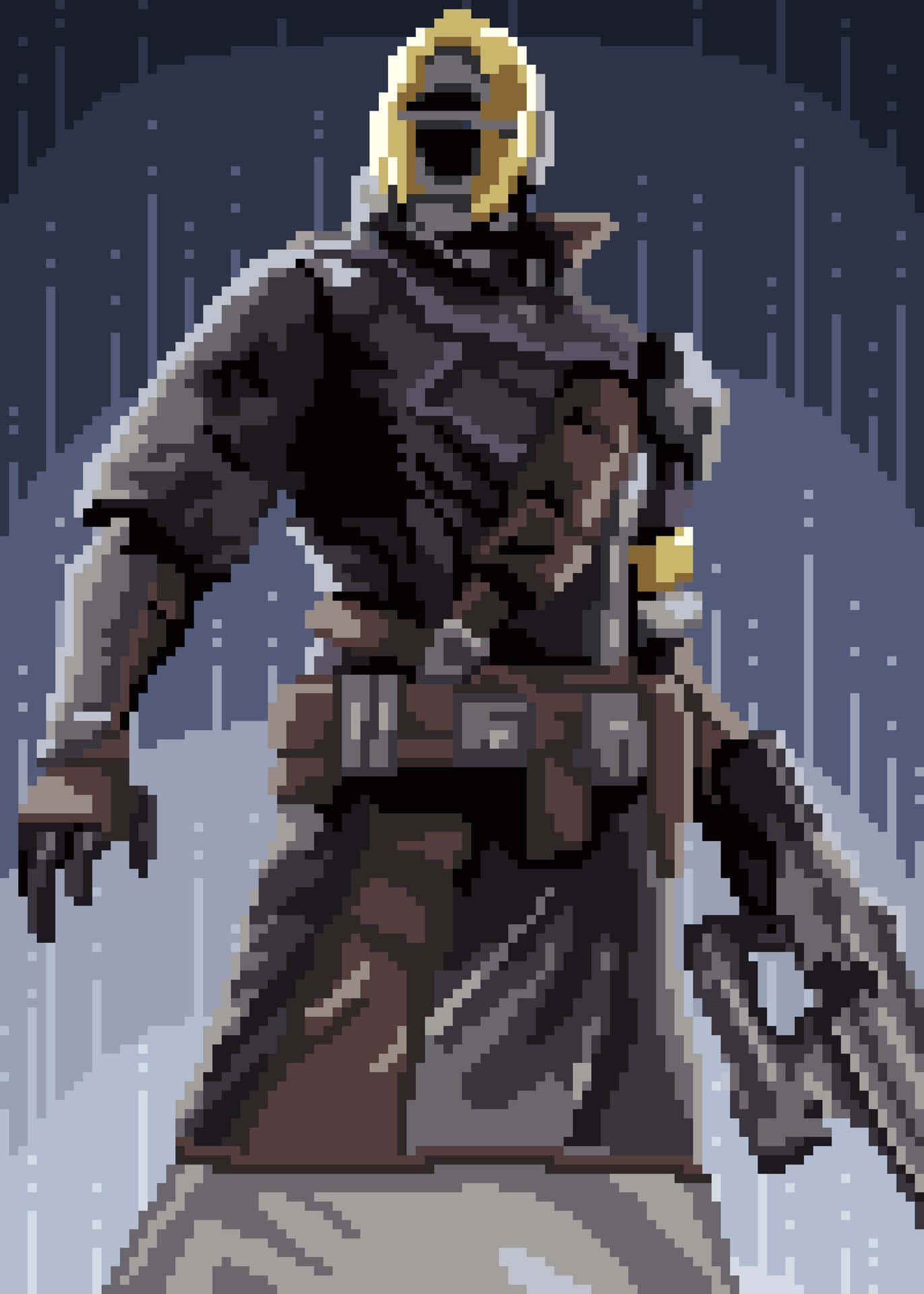Destiny Warlock Pixel Art Background