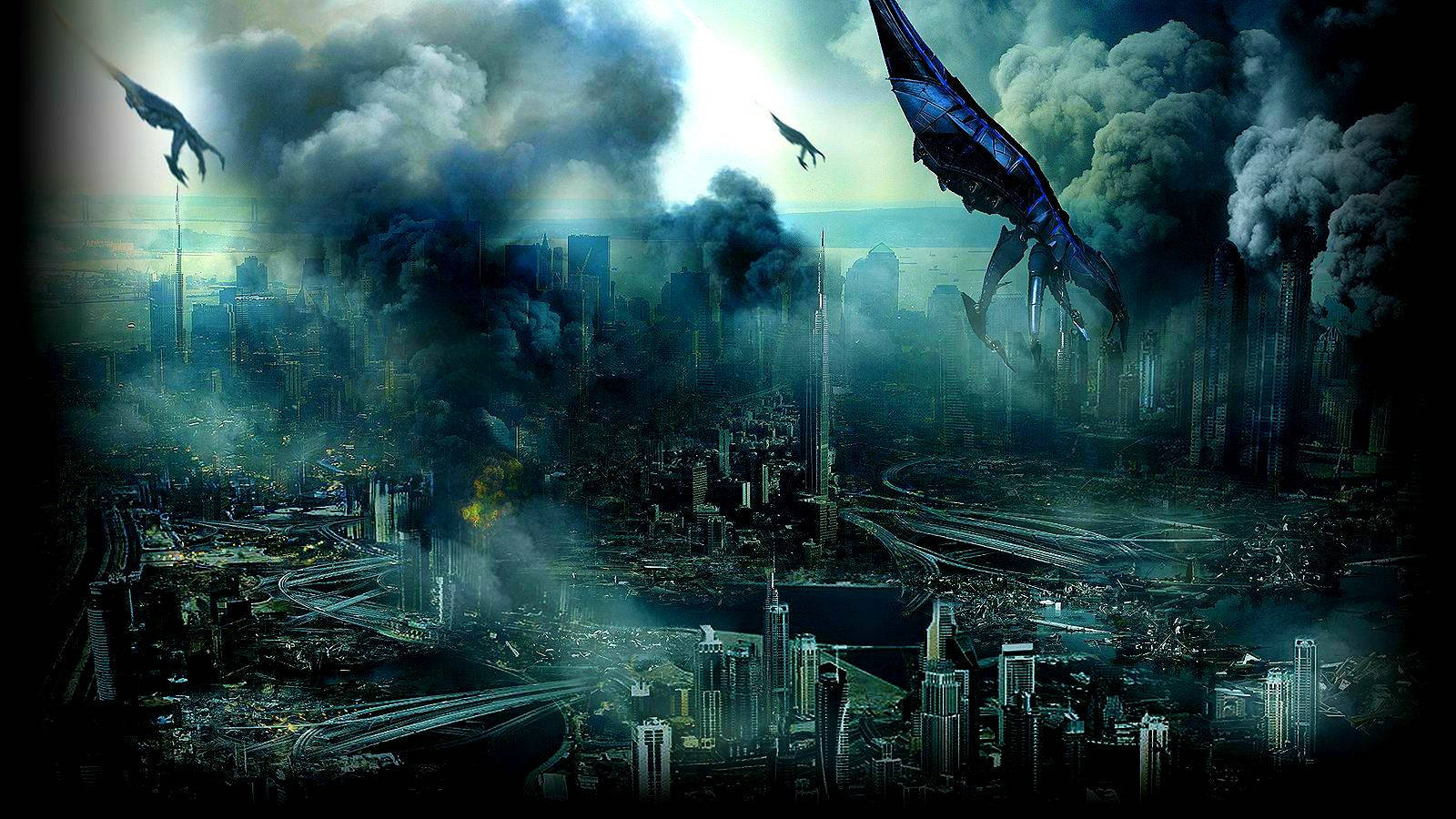 Destroyed City In Mass Effect 3 Background