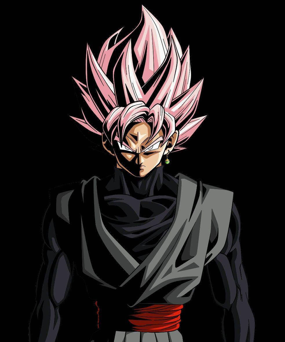 Detailed Black Goku Phone Background