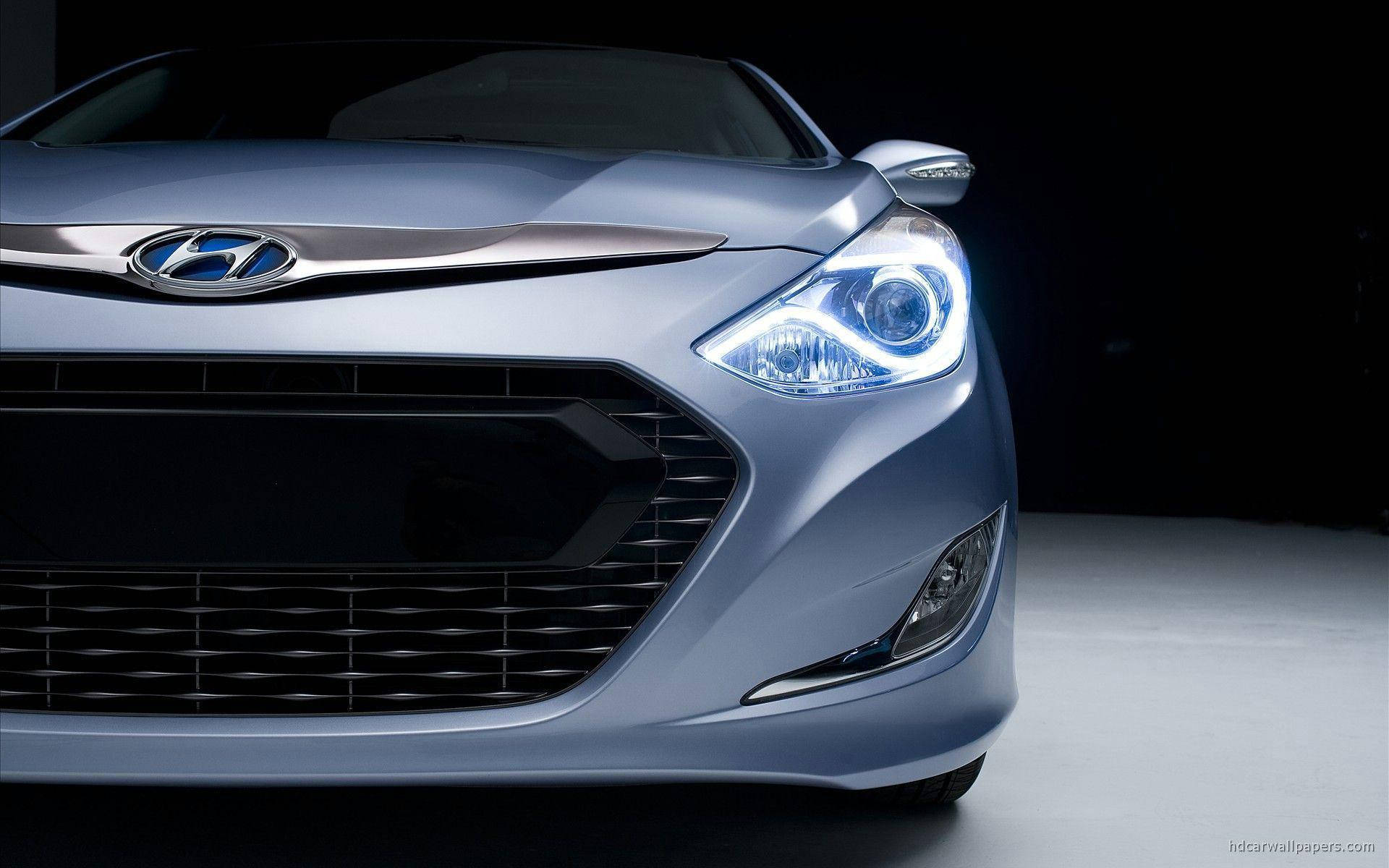Detailed Hyundai Front View Background