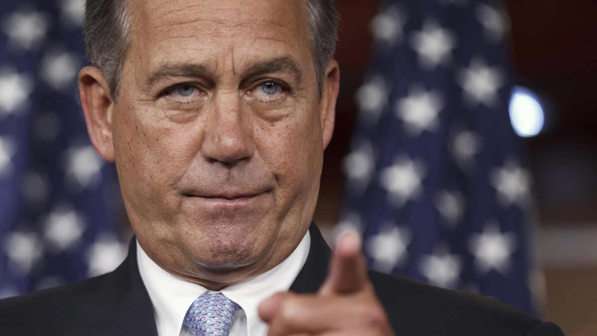 Detailed Image Of Former Speaker John Boehner Making A Point During A Speech Background