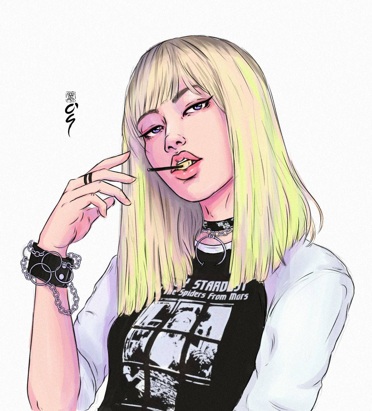 Detailed Lisa From Blackpink Anime Style Background