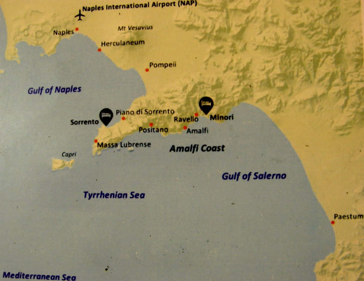 Detailed Map Of Paestum Ancient Site Background