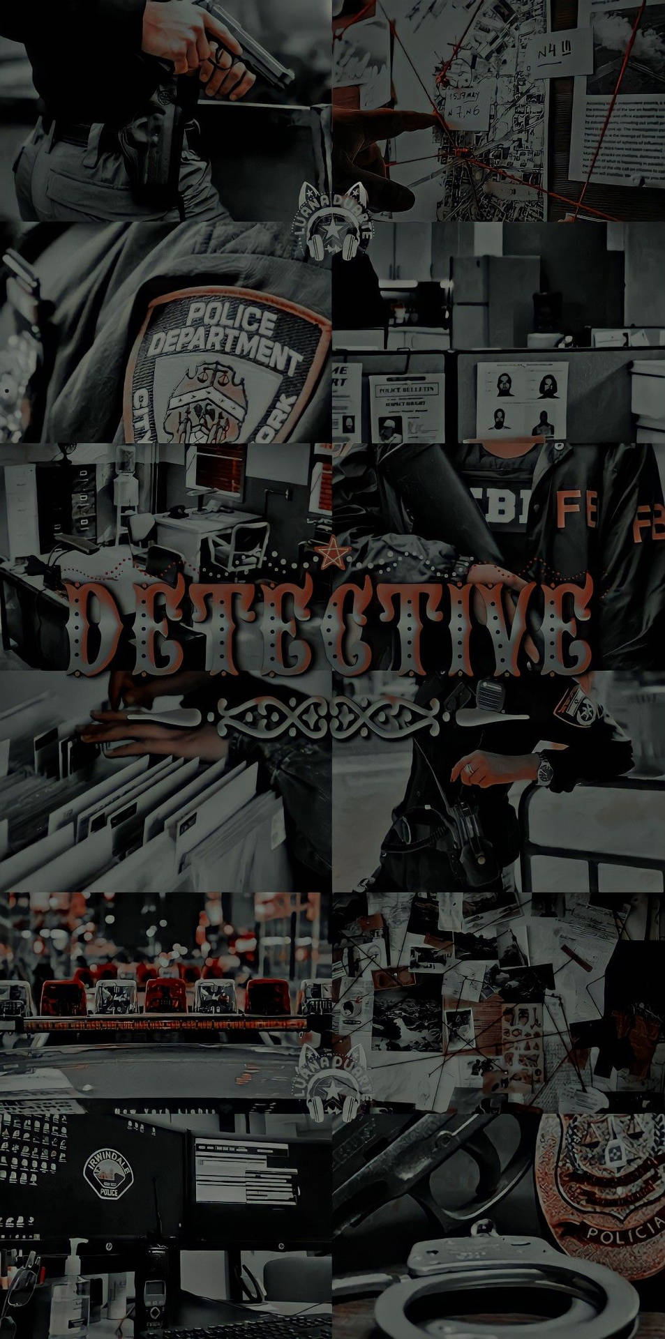 Detective Aesthetic Art Police Background