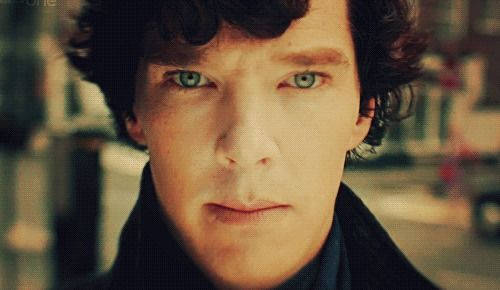 Detective Sherlock Holmes Benedict Cumberbatch Blue Eyes Background