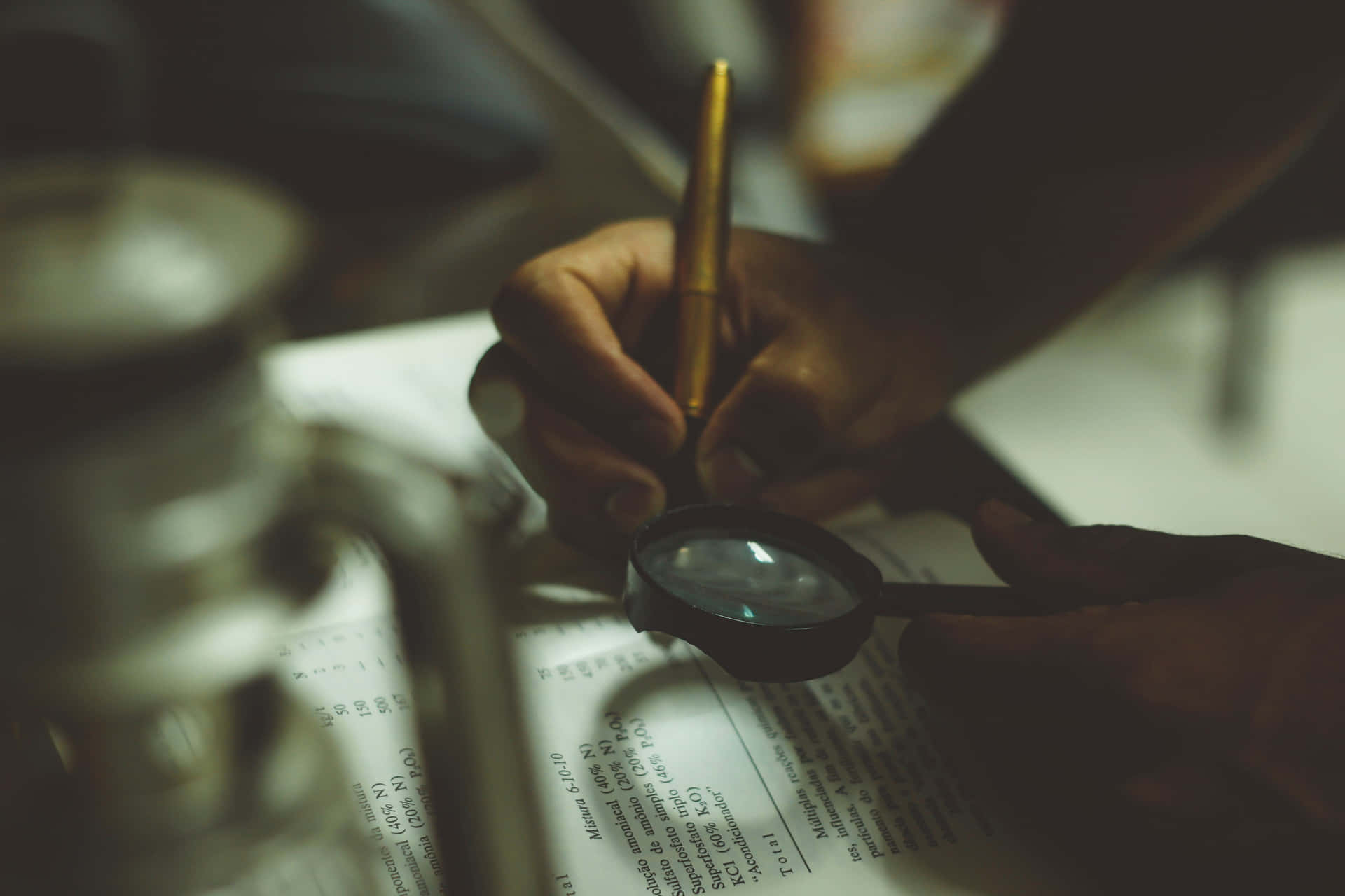 Detective Using Magnifying Glass