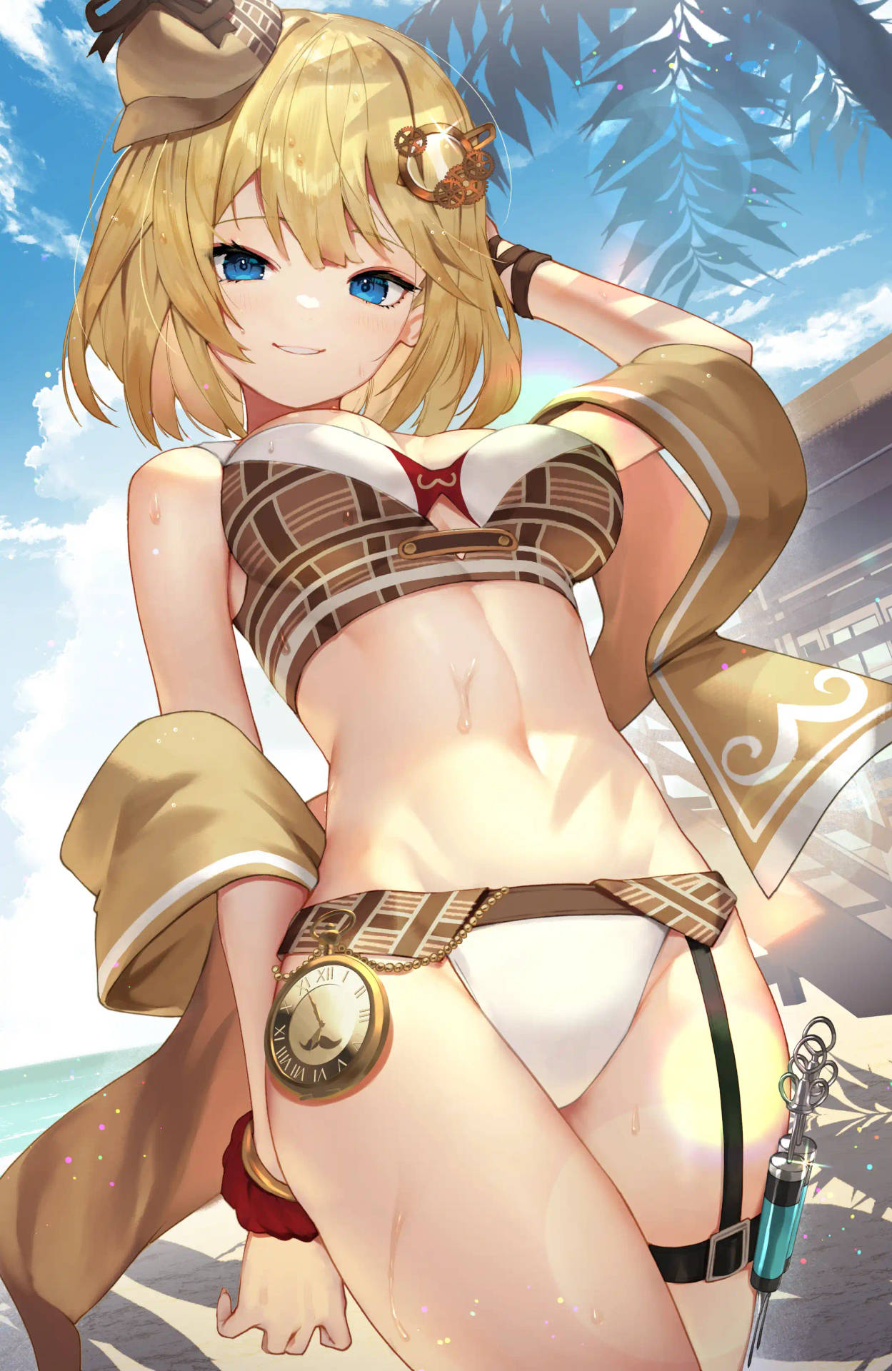 Detective Woman Bikini Background