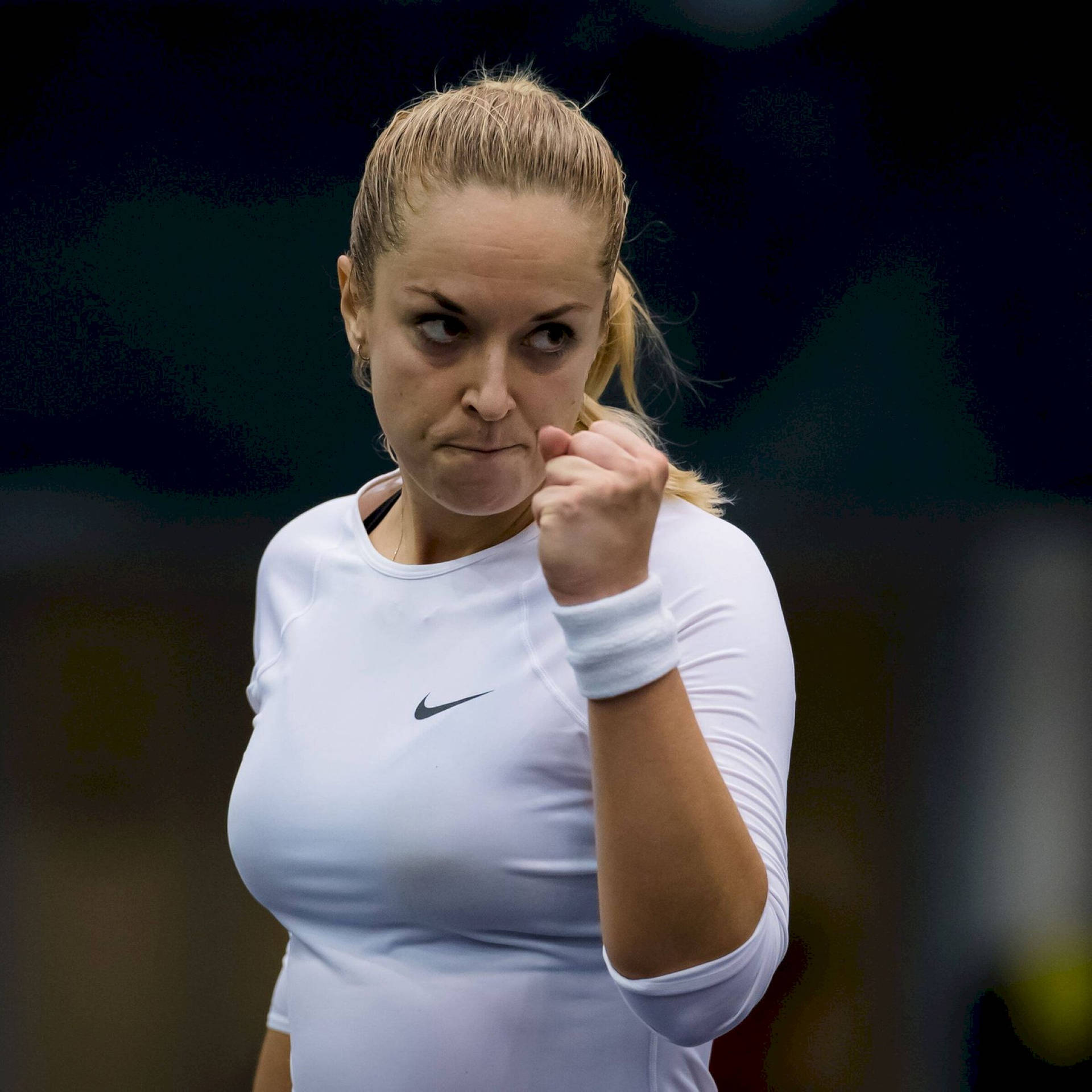 Determined Sabine Lisicki On The Tennis Court