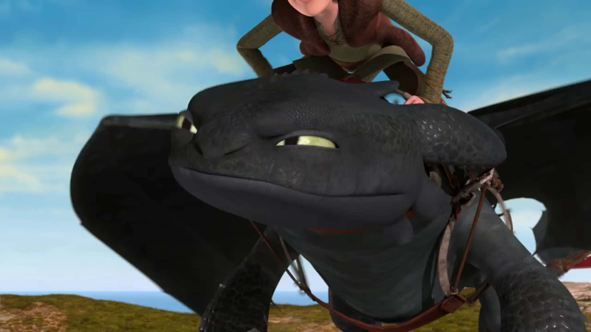 Determined Toothless From Dragons Riders Of Berk Background