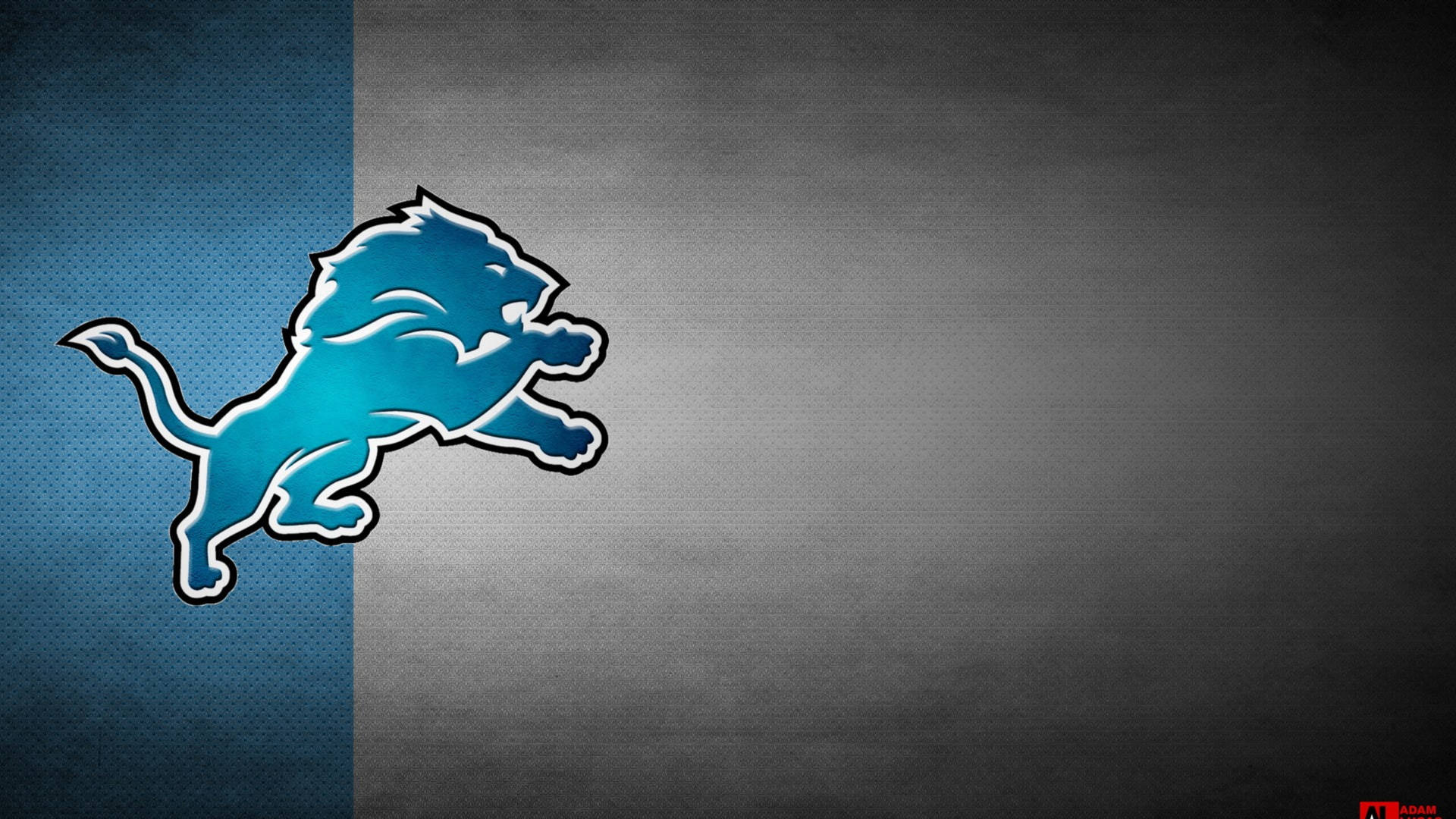 Detroit Lions Blue And Gray Logo Background