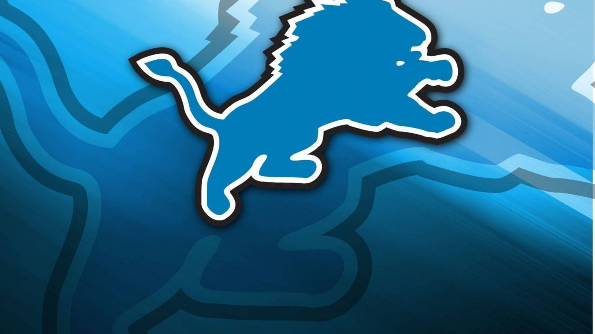 Detroit Lions Blue Mirroring Background