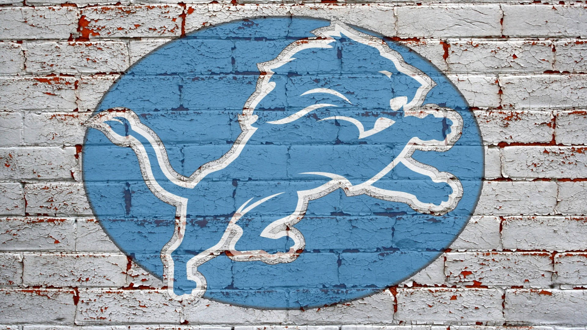 Detroit Lions Bricks Logo Background